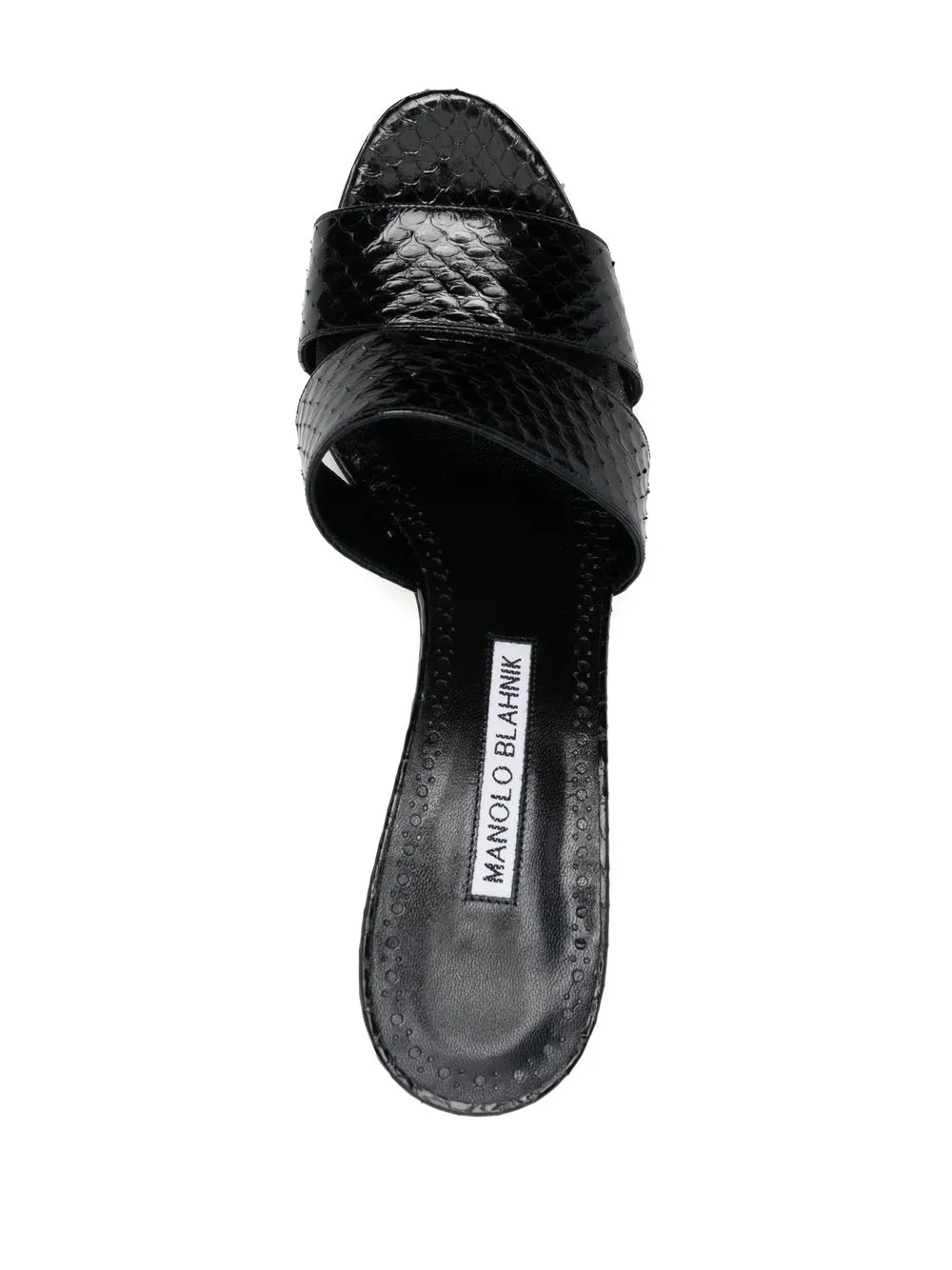 Women Manolo Blahnik Val Snakeskin-effect Leather Mules 4 Women Manolo Blahnik Val Snakeskin-effect Leather Mules - Image 4