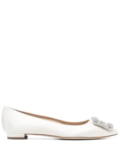 Women Manolo Blahnik Hangisi Crystal Embellished Ballerinas