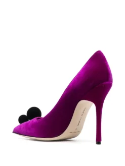 Women Manolo Blahnik Piera 120mm Pompom Suede Pumps 6 Women Manolo Blahnik Piera 120mm Pompom Suede Pumps -Manolo Blahnik 18997001 41427855 1000