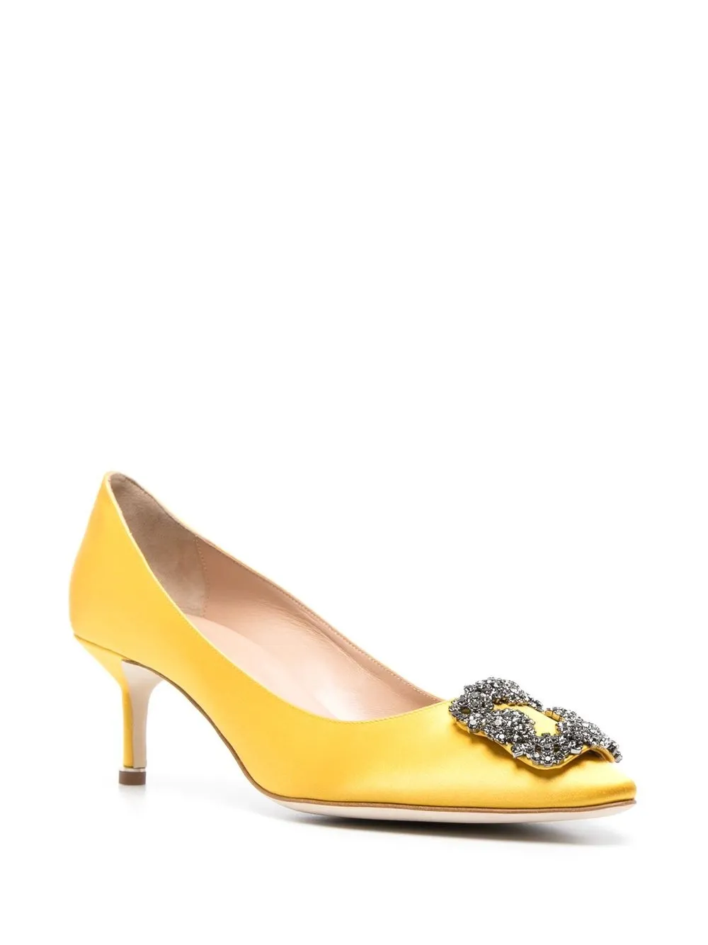 Women Manolo Blahnik Hangisi 50mm Crystal Buckle Pumps 2 Women Manolo Blahnik Hangisi 50mm Crystal Buckle Pumps - Image 2