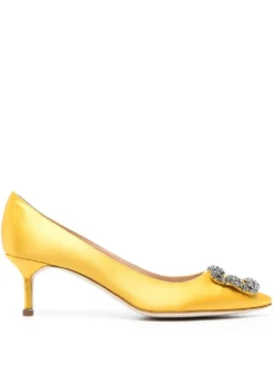 Women Manolo Blahnik Hangisi 50mm Crystal Buckle Pumps
