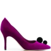 Women Manolo Blahnik Piera 90mm Velvet Pumps