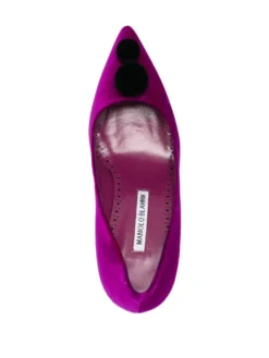 Women Manolo Blahnik Piera 90mm Velvet Pumps -Manolo Blahnik 19123359 41865691 1000