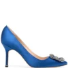Women Manolo Blahnik Hangisi 90mm Jewel Buckle Pumps