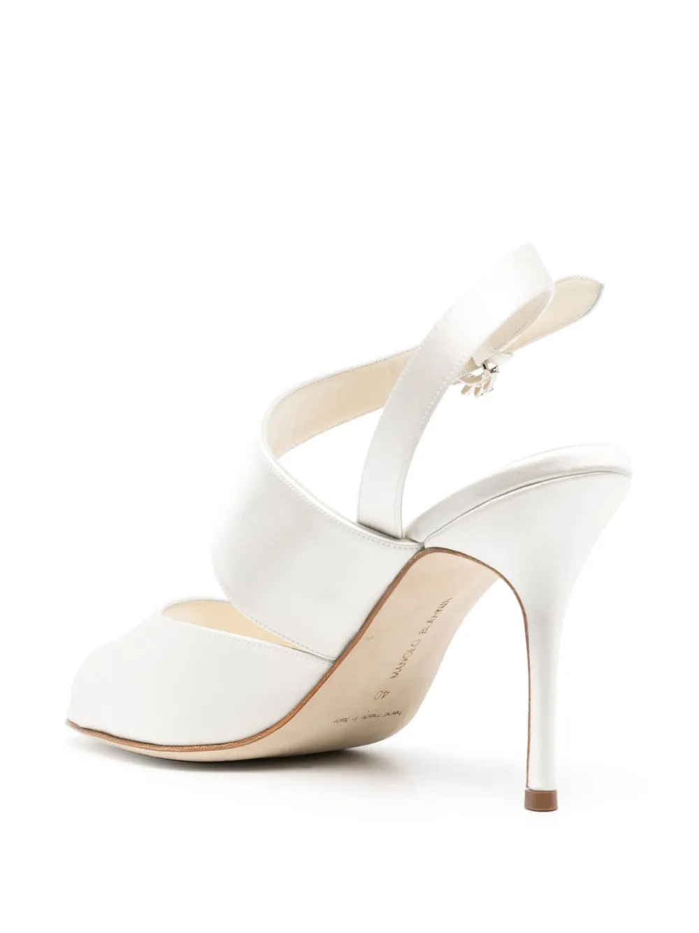 Women Manolo Blahnik 90mm Havelopa Satin-finish Sandals 3 Women Manolo Blahnik 90mm Havelopa Satin-finish Sandals - Image 3