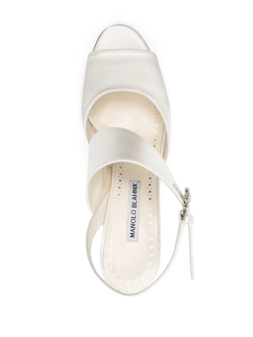 Women Manolo Blahnik 90mm Havelopa Satin-finish Sandals 4 Women Manolo Blahnik 90mm Havelopa Satin-finish Sandals - Image 4