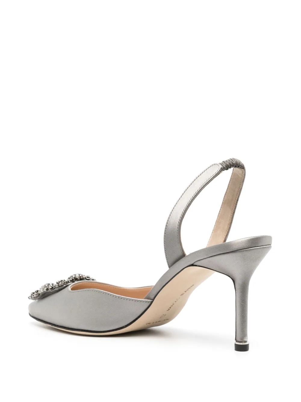 Women Manolo Blahnik 70mm Hangisli Satin Pumps 2 Women Manolo Blahnik 70mm Hangisli Satin Pumps - Image 2