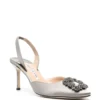 Women Manolo Blahnik 70mm Hangisli Satin Pumps