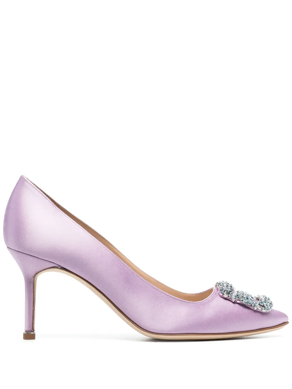 Women Manolo Blahnik Hangisi 70mm Satin Pumps 1 Women Manolo Blahnik Hangisi 70mm Satin Pumps
