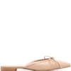 Women Manolo Blahnik Bow-detail Flat Leather Mules