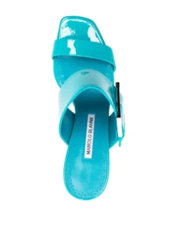 Women Manolo Blahnik 100mm Arre Side-buckle Mules -Manolo Blahnik 19255663 42271466 1000