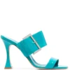 Women Manolo Blahnik 100mm Arre Side-buckle Mules