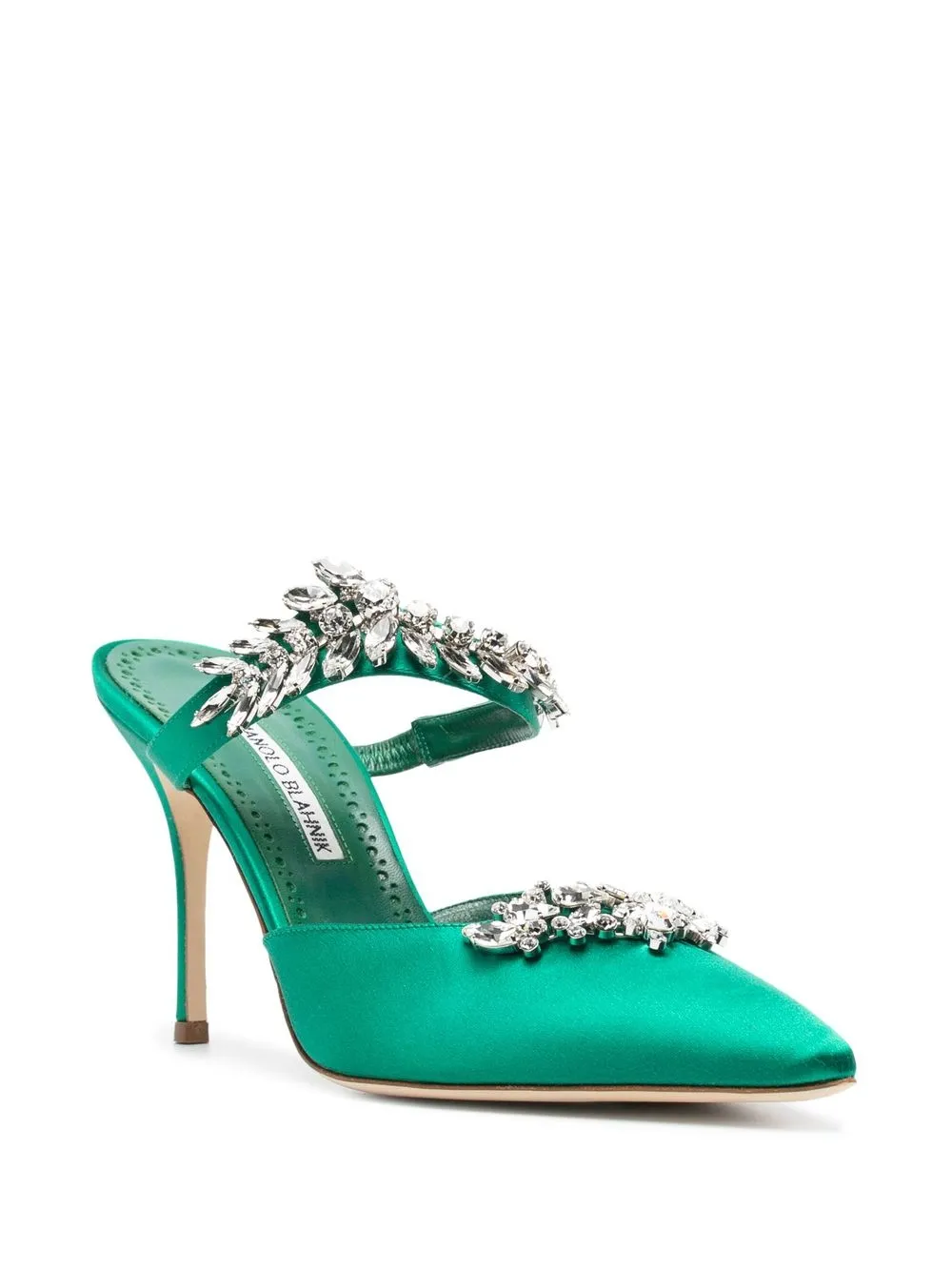 Women Manolo Blahnik Lurum 90mm Embellished Mules 2 Women Manolo Blahnik Lurum 90mm Embellished Mules - Image 2