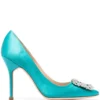 Women Manolo Blahnik Hangisi 105mm Satin Pumps