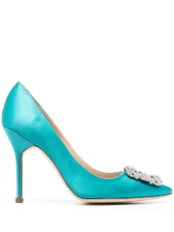 Women Manolo Blahnik Hangisi 105mm Satin Pumps