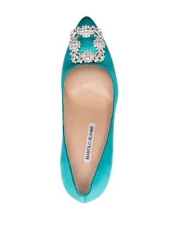 Women Manolo Blahnik Hangisi 105mm Satin Pumps -Manolo Blahnik 19314039 42694051 1000