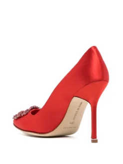 Women Manolo Blahnik Hangisi Jewel-buckle 105mm Pumps -Manolo Blahnik 19332872 43198763 1000