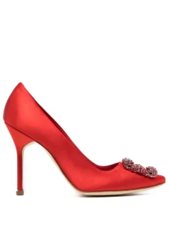Women Manolo Blahnik Hangisi Jewel-buckle 105mm Pumps
