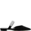 Women Manolo Blahnik Crystal-embellished Flat Mules