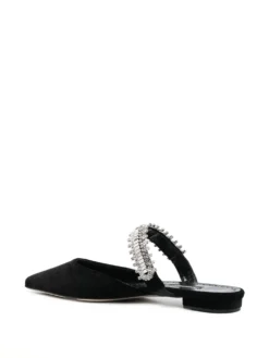 Women Manolo Blahnik Crystal-embellished Flat Mules -Manolo Blahnik 19344982 43825333 1000