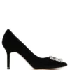 Women Manolo Blahnik Hangisi Jewel-buckle 105mm Pumps