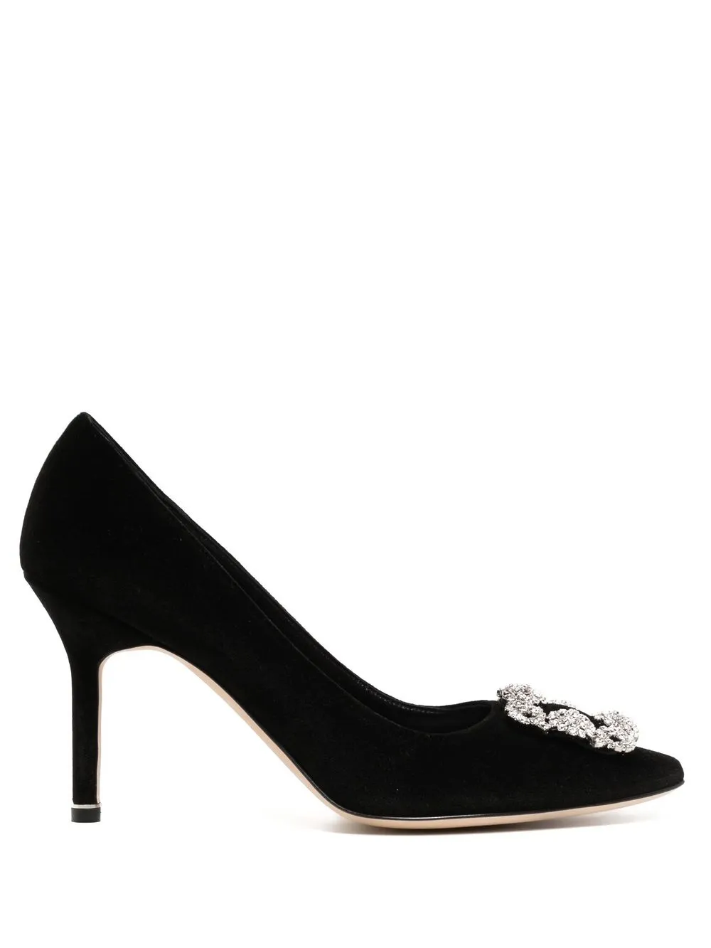 Women Manolo Blahnik Hangisi Jewel-buckle 105mm Pumps 1 Women Manolo Blahnik Hangisi Jewel-buckle 105mm Pumps