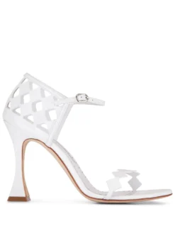 Women Manolo Blahnik Cut Out Leather Sandals