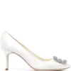 Women Manolo Blahnik Hangisi 70mm Crystal-buckle Pumps