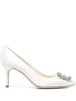 Women Manolo Blahnik Hangisi 70mm Crystal-buckle Pumps
