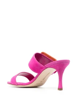 Women Manolo Blahnik Gable 70mm Buckled Suede Mules -Manolo Blahnik 19488030 50396067 1000