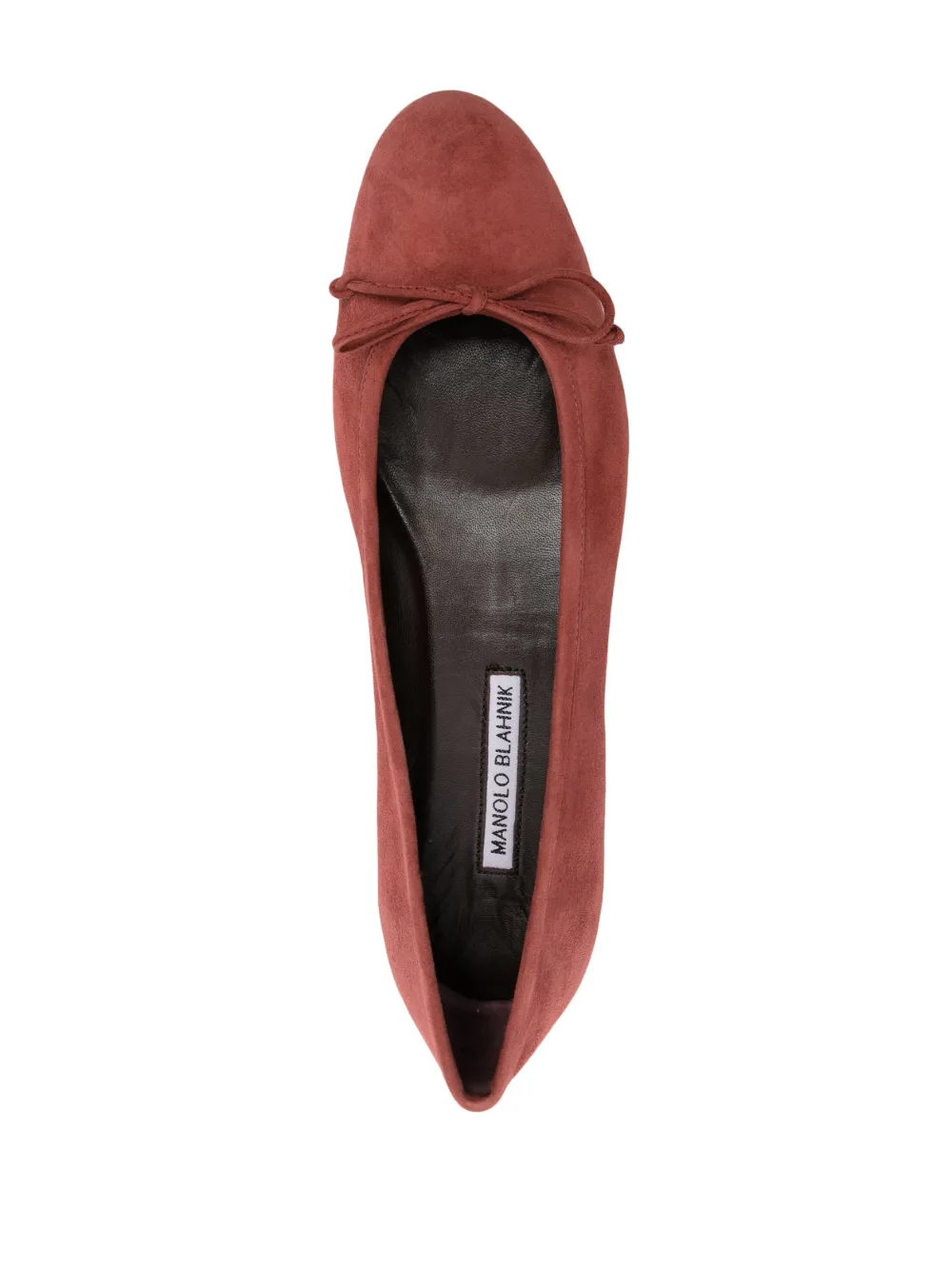 Women Manolo Blahnik Veralli Suede-finish Ballerina Shoes 4 Women Manolo Blahnik Veralli Suede-finish Ballerina Shoes - Image 4