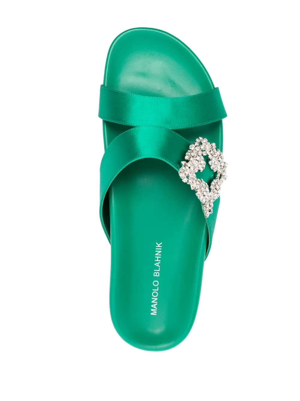 Women Manolo Blahnik Chilanghi Satin Slides 4 Women Manolo Blahnik Chilanghi Satin Slides - Image 4