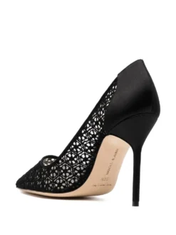 Women Manolo Blahnik Bbla 105mm Pattern-lace Pumps -Manolo Blahnik 19505609 43595903 1000