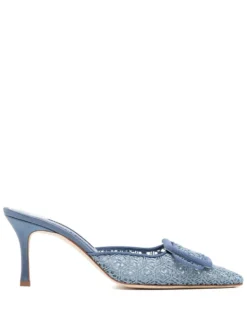 Women Manolo Blahnik Maysalebi 70mm Buckle-detail Mules