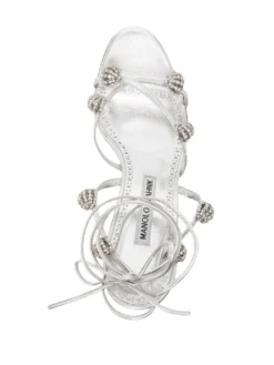 Women Manolo Blahnik Crystal-detail 90mm Sandals -Manolo Blahnik 19511464 43797390 1000