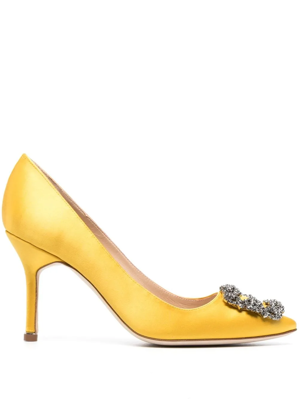 Women Manolo Blahnik Hangisi 90mm Crystal-buckle Pumps 1 Women Manolo Blahnik Hangisi 90mm Crystal-buckle Pumps