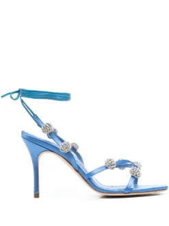 Women Manolo Blahnik Elsaka 100mm Heel Sandals