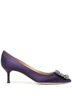Women Manolo Blahnik Hangisi 50mm Satin Pumps