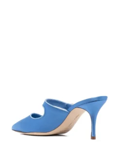 Women Manolo Blahnik Crystal-buckle 80mm Pointed Pumps -Manolo Blahnik 19540803 43813556 1000