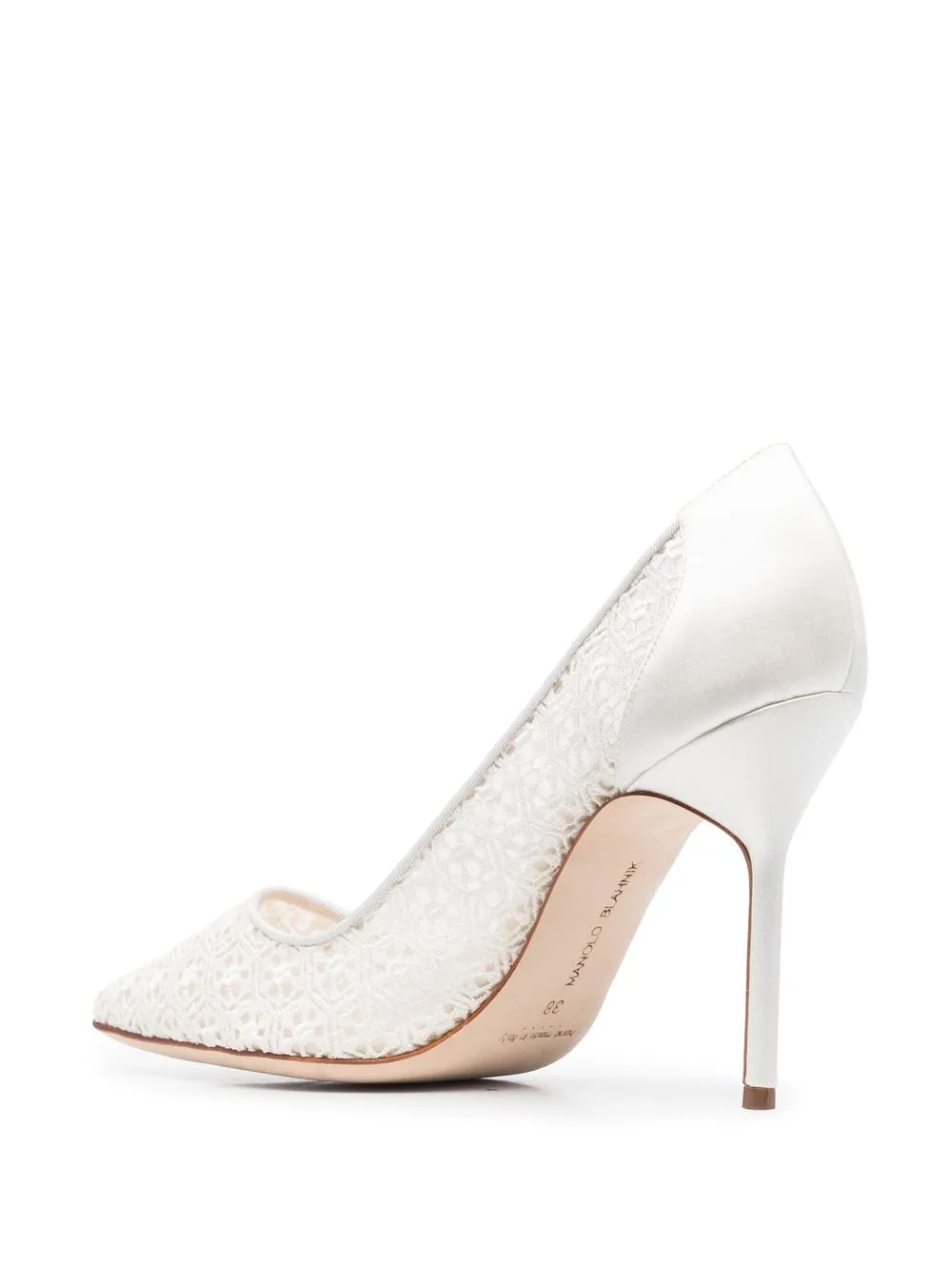 Women Manolo Blahnik BBLA Lace 105mm Pumps 3 Women Manolo Blahnik BBLA Lace 105mm Pumps - Image 3