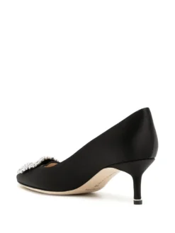 Women Manolo Blahnik Hangisi Crystal-buckle 50mm Pumps -Manolo Blahnik 19553031 43897679 1000