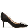Women Manolo Blahnik Hangisi Crystal-buckle 70mm Pumps