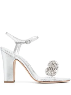 Women Manolo Blahnik Disco-ball Block-heel Sandals