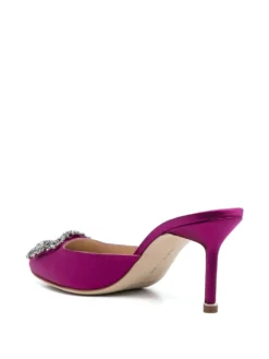 Women Manolo Blahnik Hangisi70mm Crystal-embellished Mules -Manolo Blahnik 19558012 43679798 1000