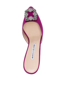 Women Manolo Blahnik Hangisi70mm Crystal-embellished Mules -Manolo Blahnik 19558012 43679801 1000
