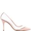 Women Manolo Blahnik Pachana Transparent 83mm Pumps