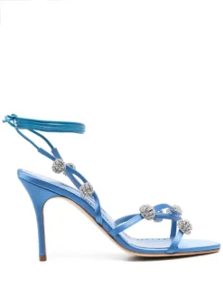 Women Manolo Blahnik Elsa 100mm Bead-strap Sandals