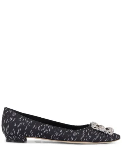 Women Manolo Blahnik Hangisi Silk Jacquard Ballerinas