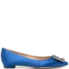 Women Manolo Blahnik Hangisi Satin Ballerinas