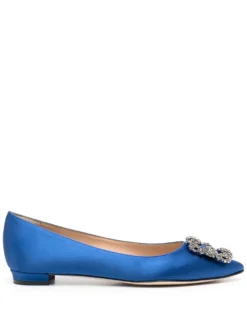 Women Manolo Blahnik Hangisi Satin Ballerinas